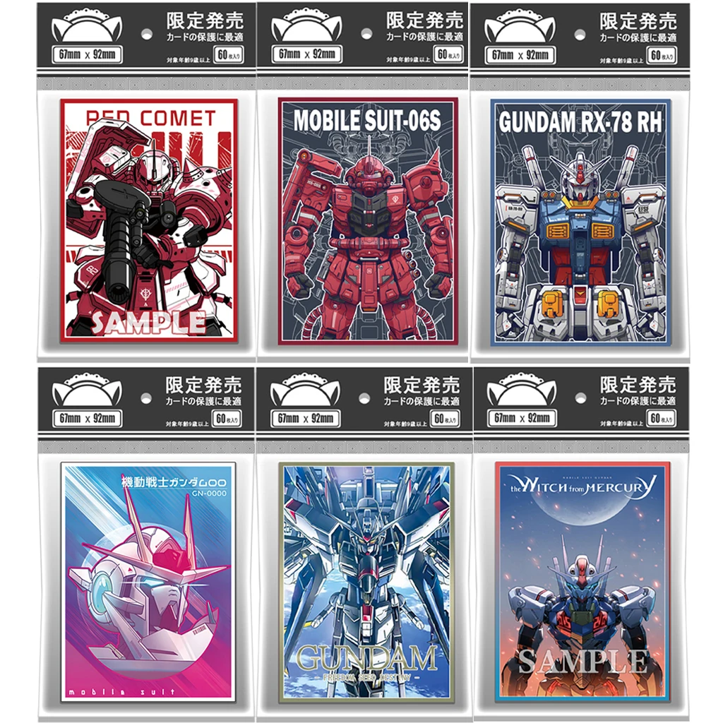 6 моделей, 60 шт./компл., чехол для карты GUNDAM «сделай сам», RX-78 MS-06S, чехол для карты SEED, чехол для лазерной флэш-карты 67*92 мм