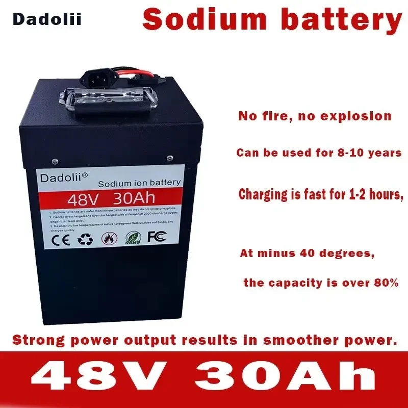 Натриевый аккумулятор электромобиля 48v30Ah60V30Ah -40 °   Аккумулятор C, литиевая батарея для трехколесного электрического мотоцикла