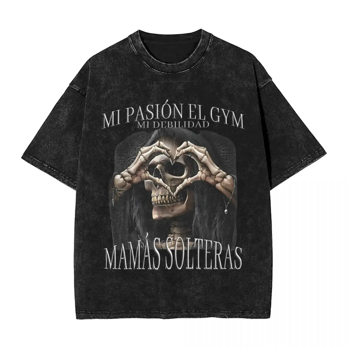 Винтажные повседневные футболки Calacas chides, футболки MI PASION EL Gym, футболки с круглым вырезом, Одежда большого размера для лета