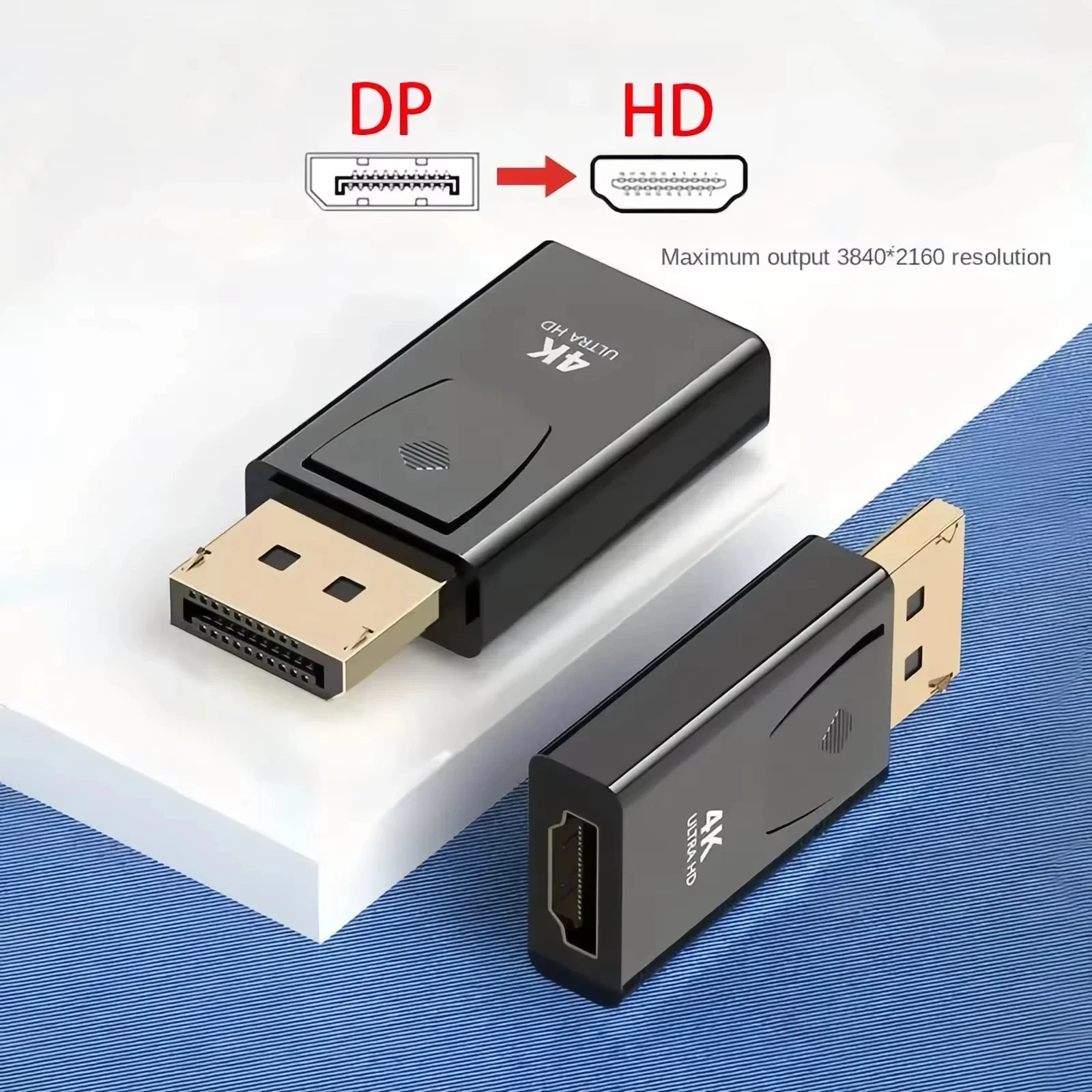 XIAOMI 4K DP DisplayPort-HDMI-совместимый адаптер-конвертер Порт дисплея DP-HDMI-совместимый адаптер HDTV Видео Аудио Ноутбук