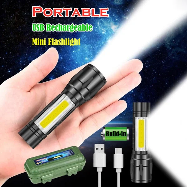 Мини USB зарядка COB Светодиодная Вспышка фотовспышка телефон внешнее освещение для кемпинга 3 режима портативная прочная лампа Водонепрониц... (art.: 3920c04effebb) - 3920c04effebb