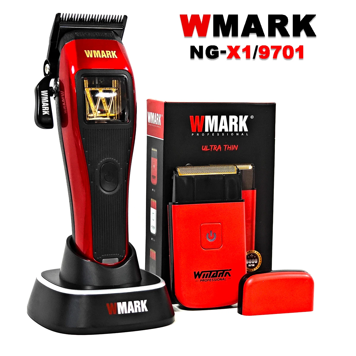 WMARK NG-7901 NG-X1 Professional с базовой электрической машинкой для стрижки волос 10000 об/мин, 3 крышки, градиентное лезвие, мужская бритва для волос, мини 8800 об/мин ﻿