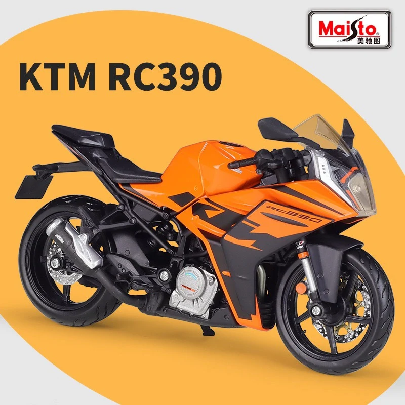 Модель гоночного мотоцикла Bburago 1:12 KTM RC 390 из сплава, литая металлическая уличная спортивная модель мотоцикла для пересеченной местности, детские подарки