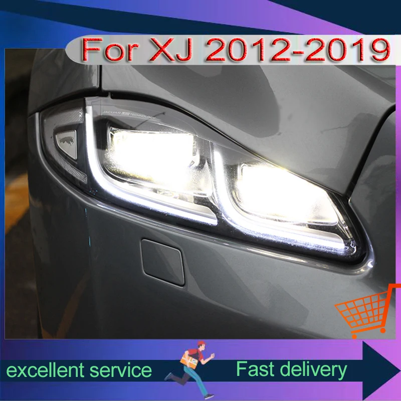 Автостайлинг для Jaguar XJ 2012-2019, фара, Модифицированная полная световая лампа, проектор, линза, сигнал поворота, лампа передней фары, аксессуары