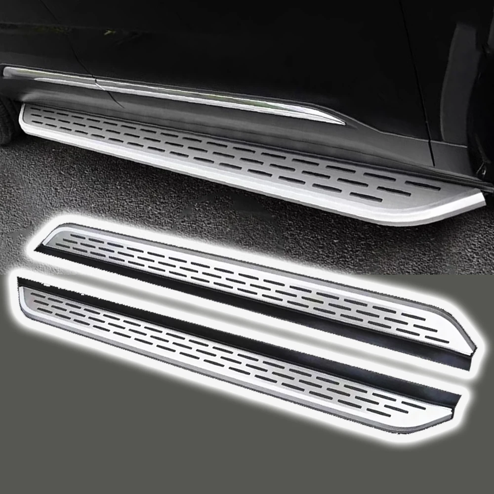 2 шт. подножки для Porsche Cayenne 2011-2017, полный комплект боковых ступеней Nerf Bar с противоскользящими частицами