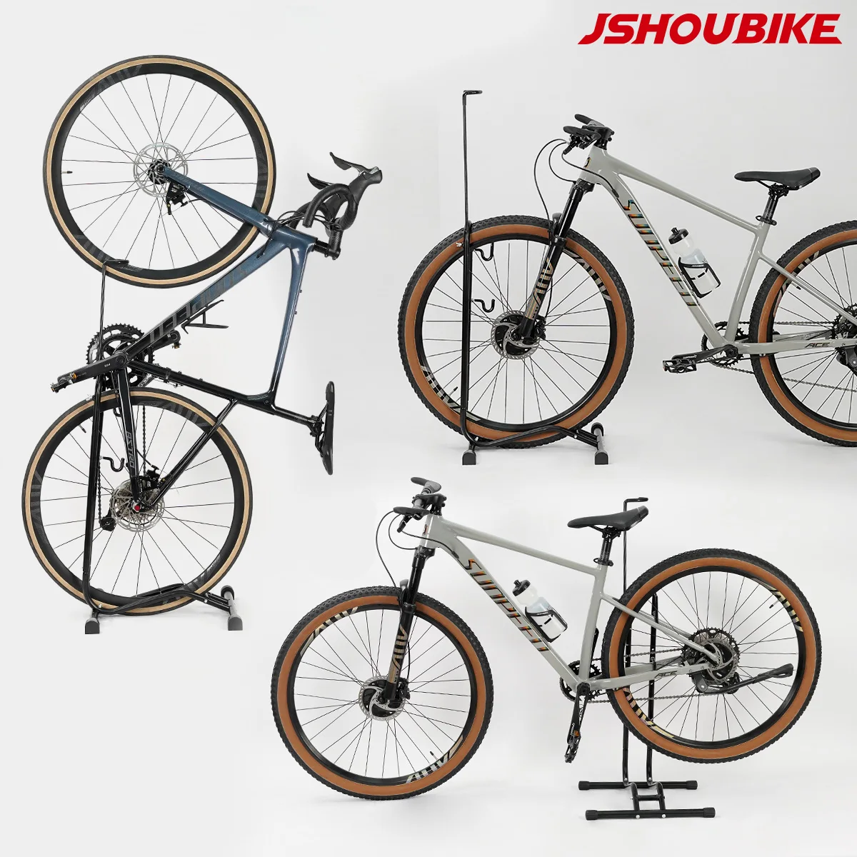 Стояночная стойка JSHOUBIKE, портативный стальной держатель для горного велосипеда, для помещений, для хранения и ремонта велосипедов