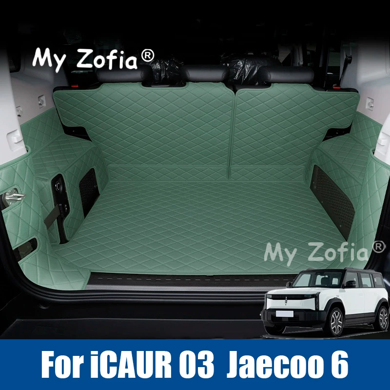 Для iCAUR 03 Jaecoo j6 2024 2025 2026 пользовательские коврики в багажник кожаные прочные коврики для багажника внутренний чехол автомобильные аксессуары