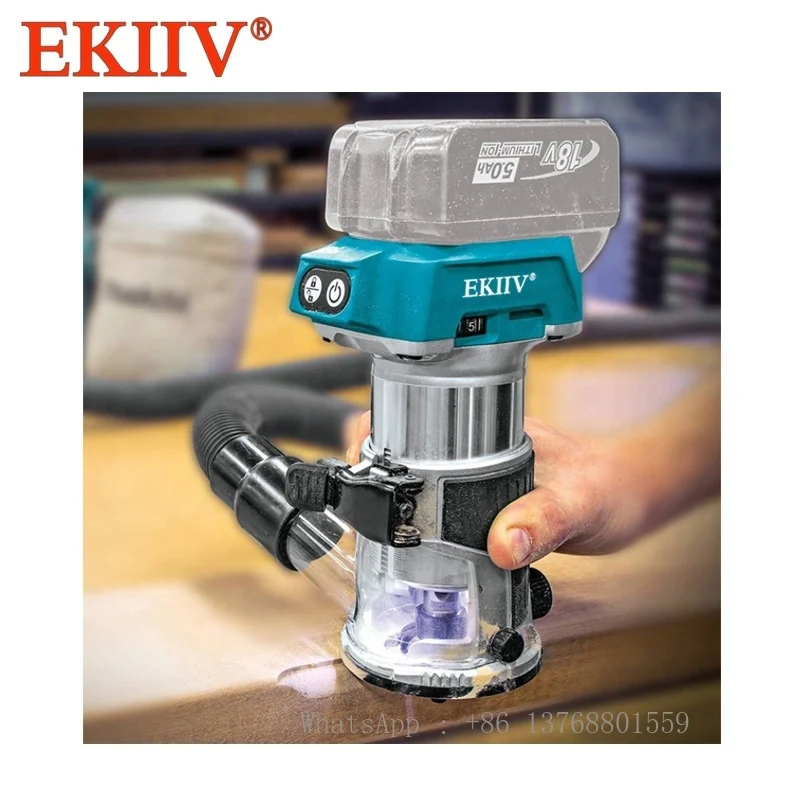 Фото Аккумуляторные электроинструменты EKIIV 21 В Бесщеточный аккумулятор Деревообработка Аккумуляторный электрический фрезерный станок Фрезерный станок для гипсокартона Аккумуляторный фрезерный станок по дереву №4