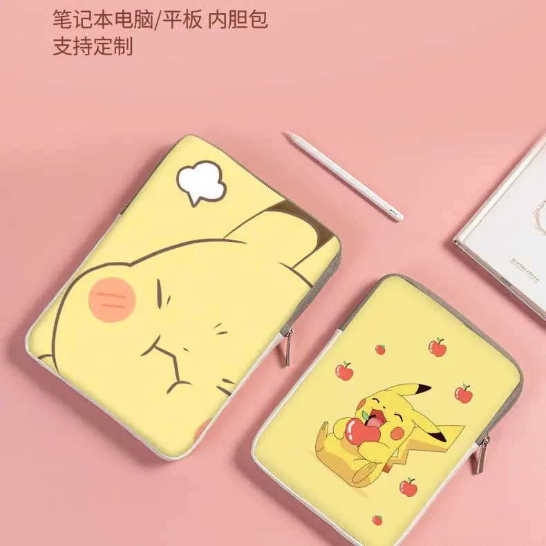 Фото Disney Stitch Pikachu Симпатичная розовая сумка для ноутбука Lenovo Dell HP Huawei Xiaomi Macbook Air M2 Чехол 10, 11, 12, 13, 14, 15, внутренний пузырь №5