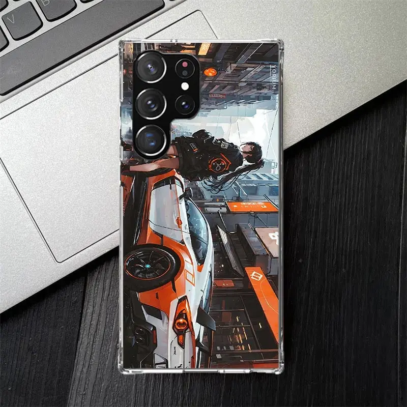 Фото Мягкий силиконовый чехол для телефона Anime Girl Sports Car JDM для Samsung Galaxy Note 20 Ultra 10 Pro 9 8 S10 Lite S9 S8 Plus S7 A6 A7 A8 J №4