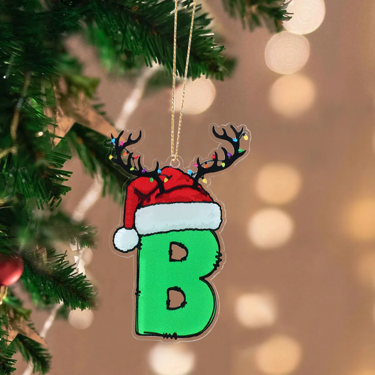 Фото Green Christmas Acrylic Letter Pendant Christmas Decoration for Home 2024 Xmas Tree Hanging Ornament Navidad Natal New Year 2025 №4
