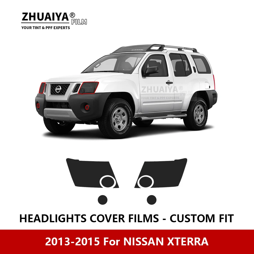 Для NISSAN XTERRA 2013-2015 Автомобильная внешняя фара с защитой от царапин PPF предварительно отрезанная Защитная пленка для ремонта автомобильные наклейки аксессуары