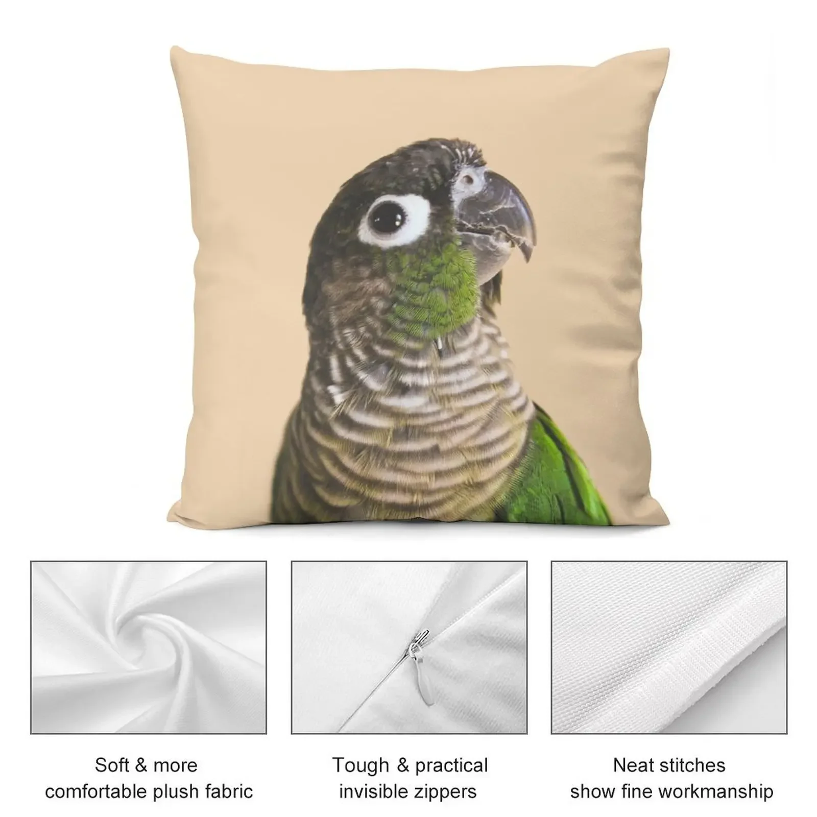 Подушка Green Cheek Conure, подушка на заказ, подушки для сна, новогодняя подушка для дивана, наволочка (art.: 3920cc94183b9) - 3920cc94183b9