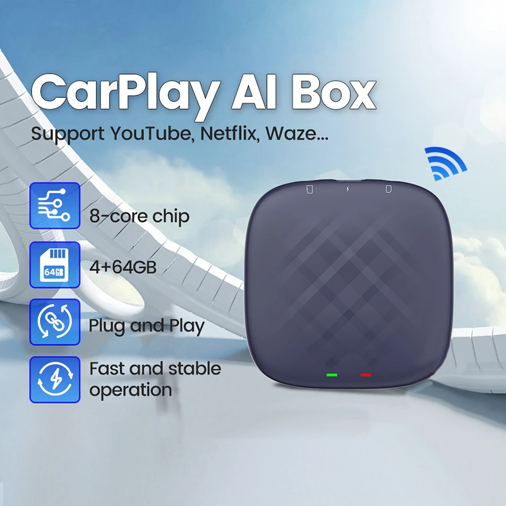 CPC200 Tbox Plus автомобильный беспроводной Bluetooth- Carplay на Android Box 8 ядер AI Box Портативный Автомобильный цифровой телевизор 4 + 64 Гб Поддержка SIM/TF Wifi