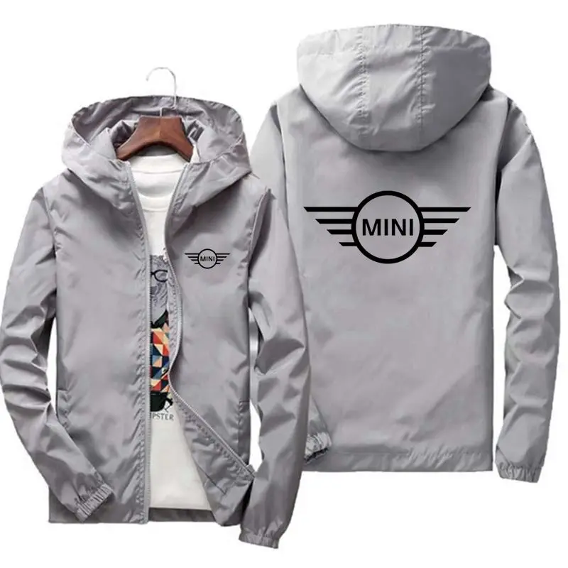 Jaket Mobil 2023 новейший Mini Cooper S Print Pria Musim Semi dan Musim gur Ritsleting Kasual Bertudung Jaket Bomber Mode Jaket (art.: 3920c0caa402d) - 3920c0caa402d