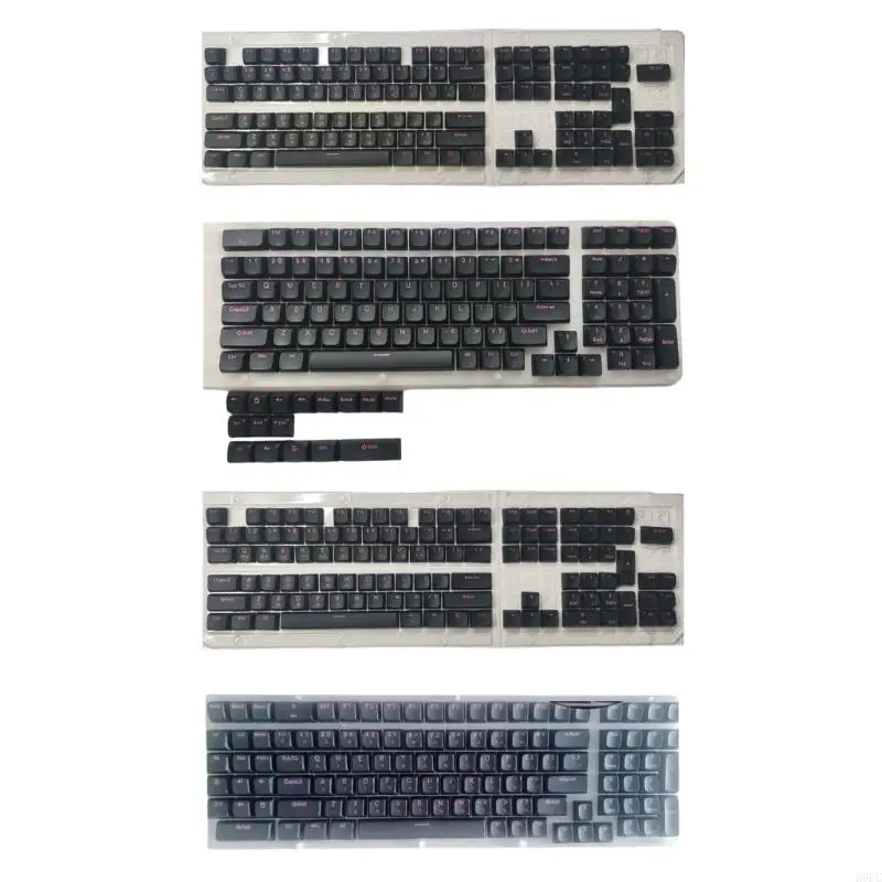 115keys keycap профиль двойной выстрел PBT Black Knight Keycap для переключателей