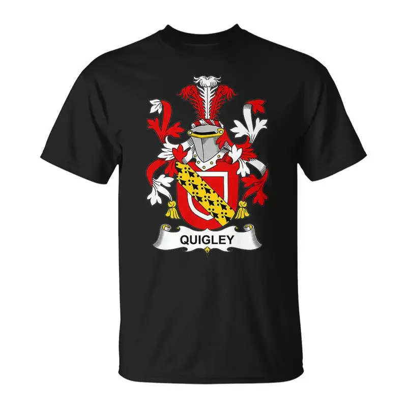 Футболка унисекс с гербом Quigley Family Crest, роскошные дизайнерские футболки с рисунком рэпера, футболка с аниме, мужские футболки с рисунком, пакет