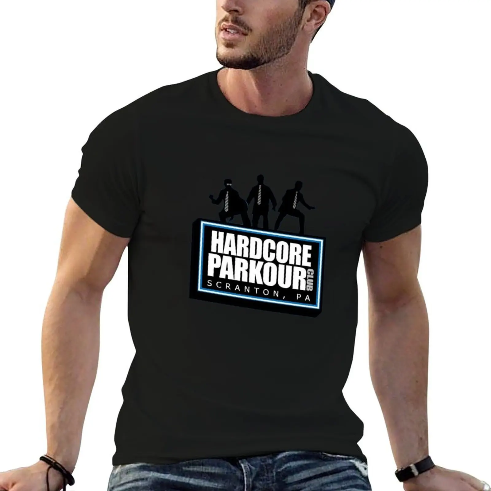 Футболка HARDCORE PARKOUR CLUB, мужская футболка из 100-процентного хлопка, дизайнерская футболка
