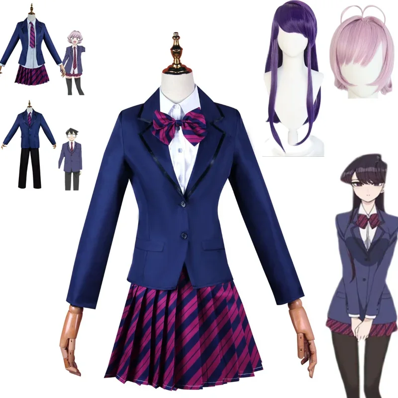 Аниме Komi нельзя связаться Shouko Komi карнавальный костюм для девочек школьная форма Komi San WA comyushou desu костюмы парик uy5016