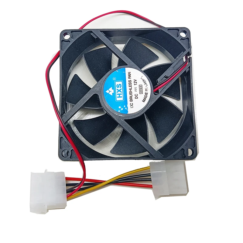 ПК компьютер чехол 8025 80 мм 8 см 25 мм толщина DC 12V черный 4Pin охлаждающий моторный вентилятор