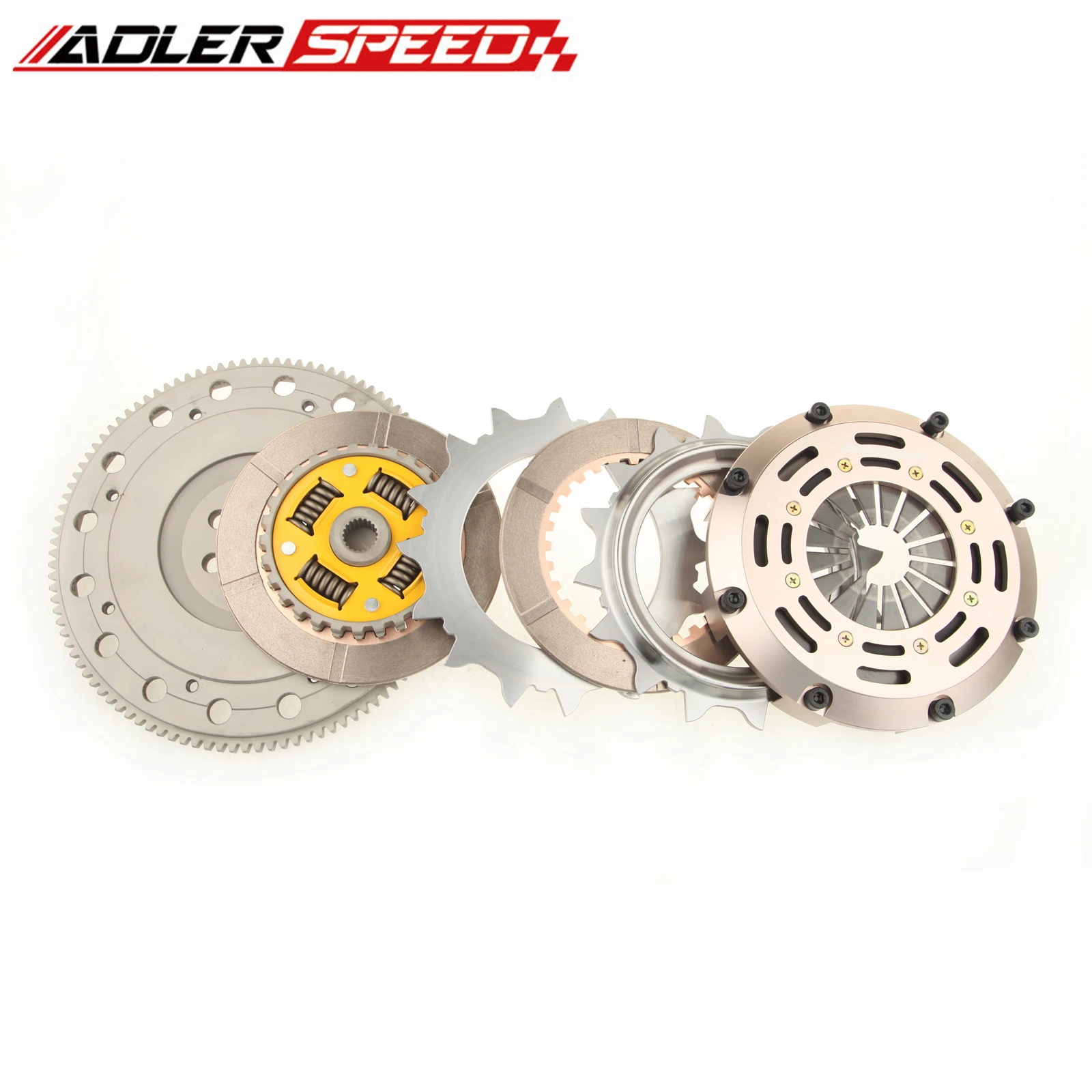 S ADLERSPEED SPRUNG CLUTCH TWIN DISC KIT для Mitsubishi Galant VR4/Eclipse GSX ECLIPSE TALON TSi LASER RS 4G63 AWD 6-болтовый кривошип