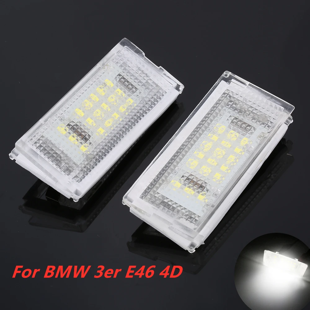 Светодиодные Canbus Lampu Pelat Lisensi Mobil 6000K Bohlam Lampu Ekor Otomatis Putih для BMW 3er E46 4D 1998-2003 Mobil, 2 шт.
