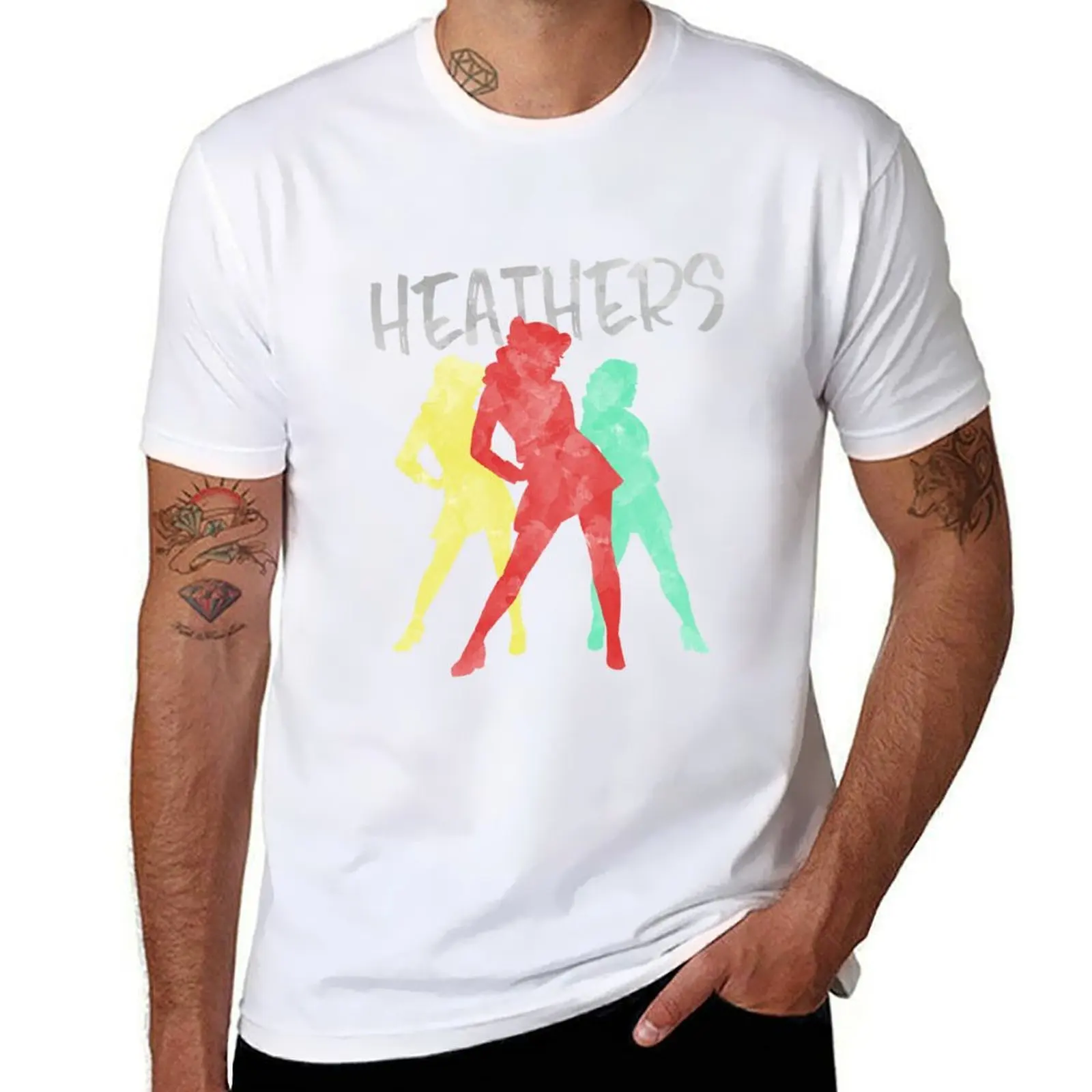 Футболка Heathers, мужские футболки с рисунком, мужские хлопковые футболки