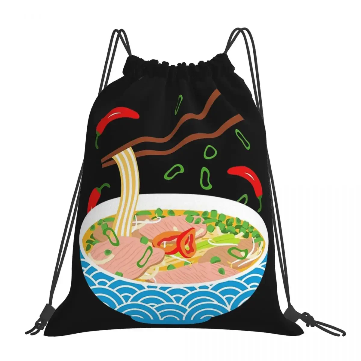 Азиатские вьетнамские рюкзаки Pho, модные портативные сумки на шнурке, карманные спортивные сумки на шнурке, сумки для книг, мужские и женские школьные сумки