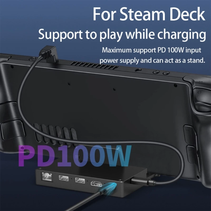 Фото Док-станция PD100W 6 в 1 для палубы Steam, поддержка NVME + NGFF, протоколы sm.2, твердотельный жесткий диск SSD, док-станция №2
