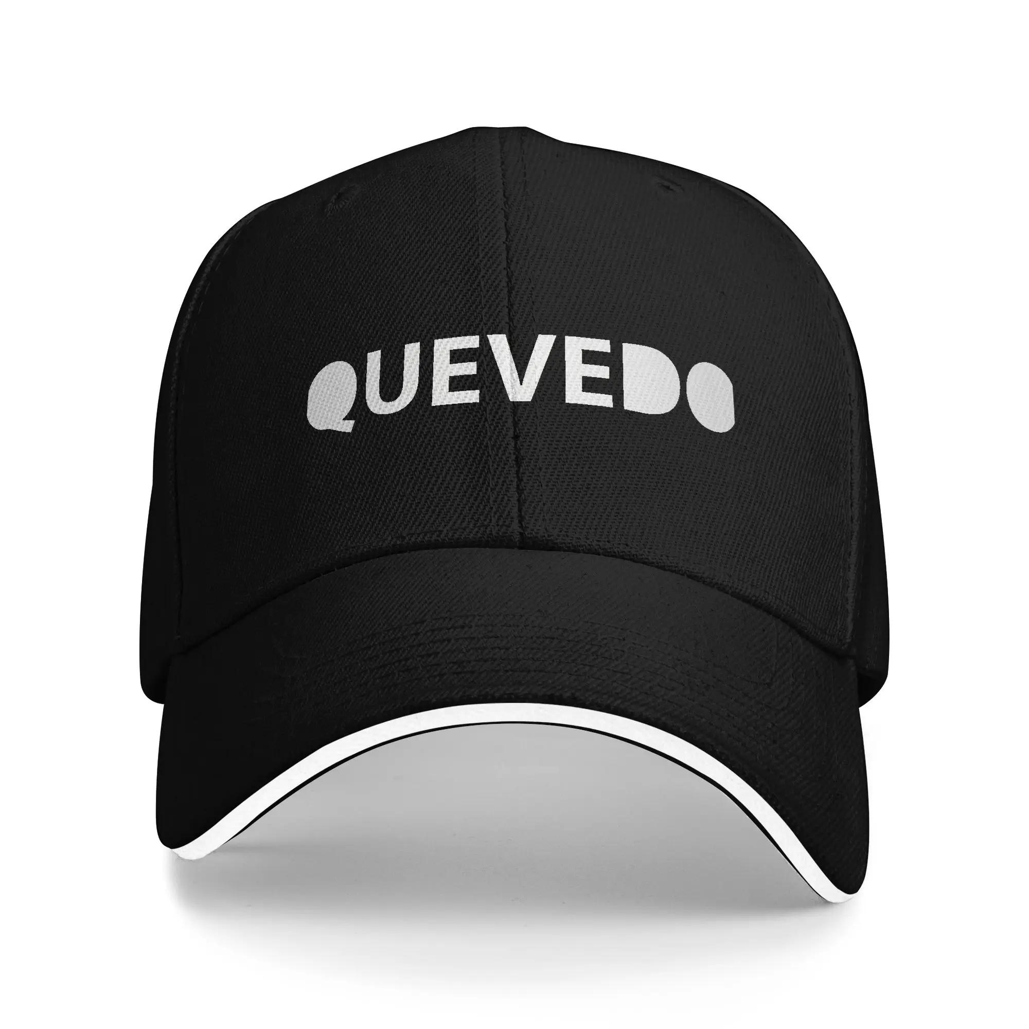 Бейсболка Quevedo White Outline Block Text Logo Sun, летняя кепка-тракер для подростков унисекс, для занятий спортом на открытом воздухе, с застежкой-клипсой