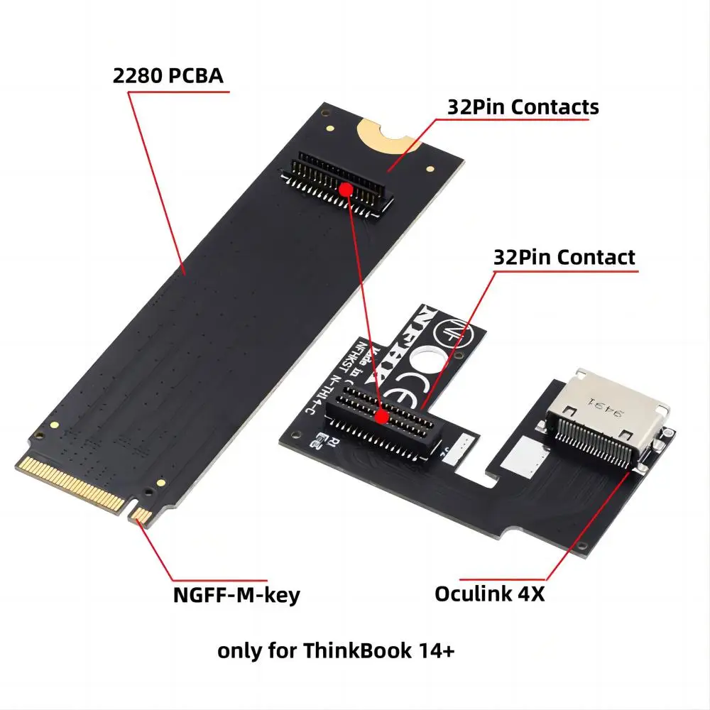 PCI-E 3,0 NVME M.2 M-ключ для Oculink SFF-8611 адаптер хоста для ThinkBook 14 + Внешняя видеокарта и SSD
