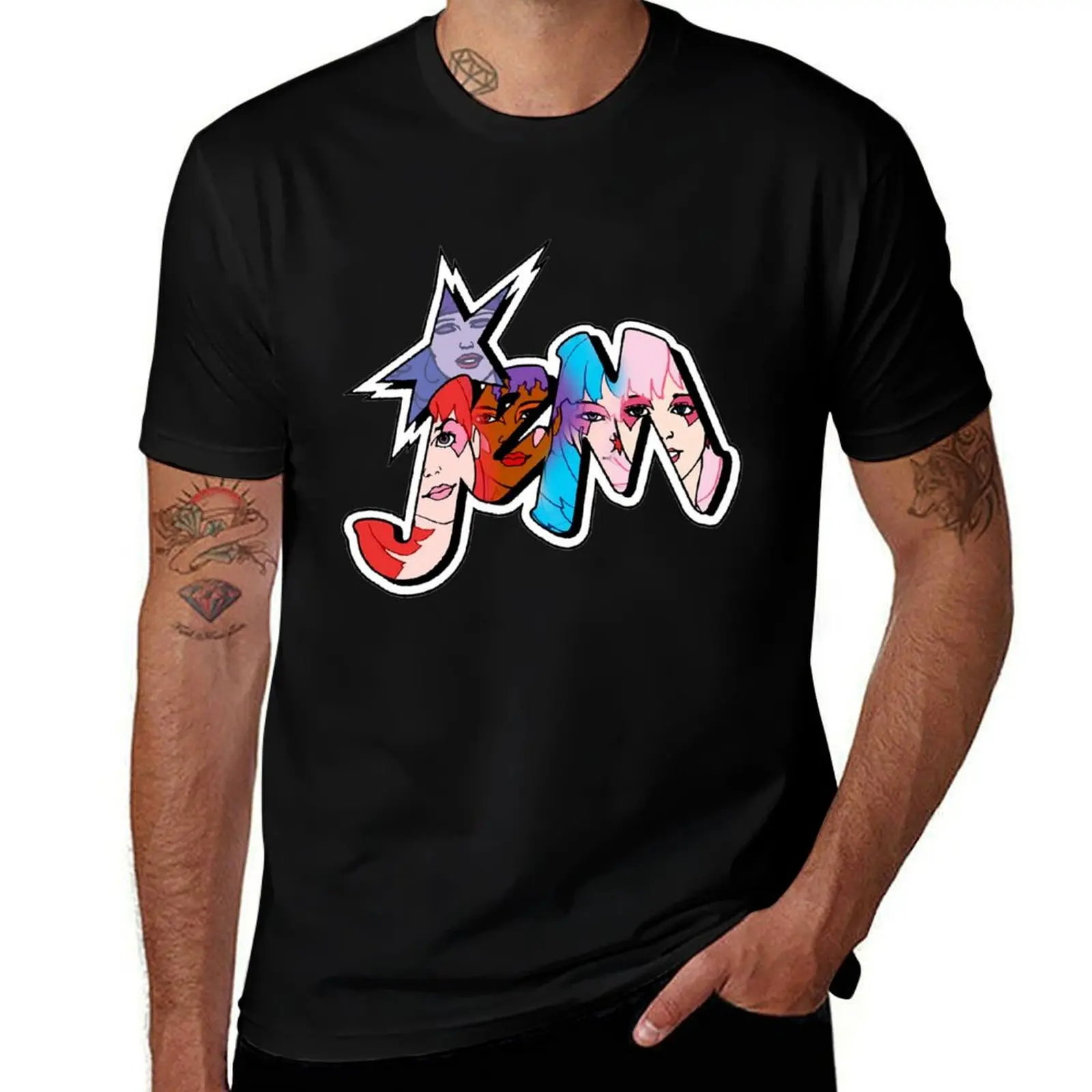 Jem-футболка с голограммой, блузка, милая одежда, забавная футболка для мальчика, мужские высокие футболки