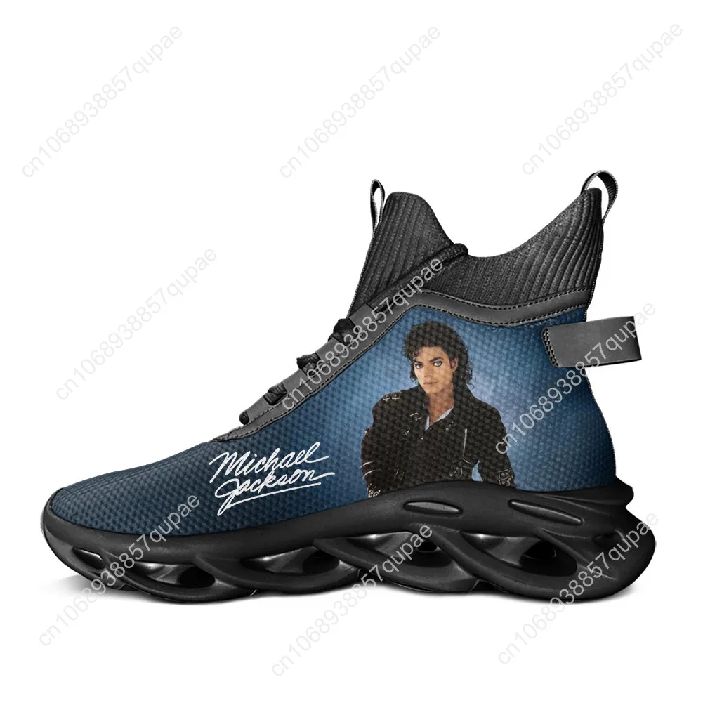 Фото Высокие кроссовки на плоской подошве Michael Jackson, мужские и женские спортивные походные туфли для путешествий, кроссовки для бега, дорожная обувь на заказ №3