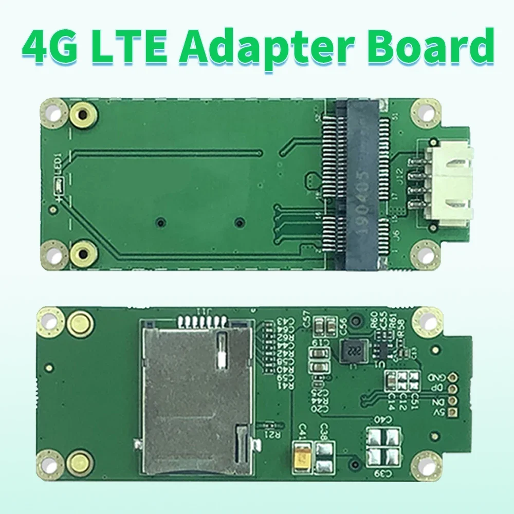 Модуль 4G LTE Industrial Mini PCIe к USB (4PIN PH2.54) Плата адаптера со слотом для SIM-карты
