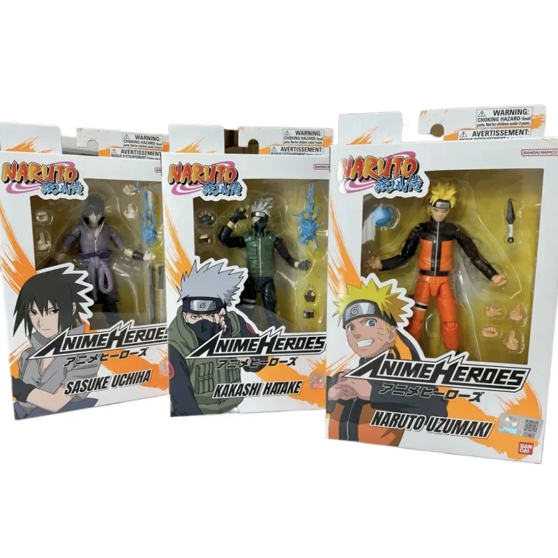 Оригинальная аниме-фигурка Bandai Naruto Uchiha Sasuke Hatake Kakashi, экшн-фигурка, игрушки для детей, подарочная модель