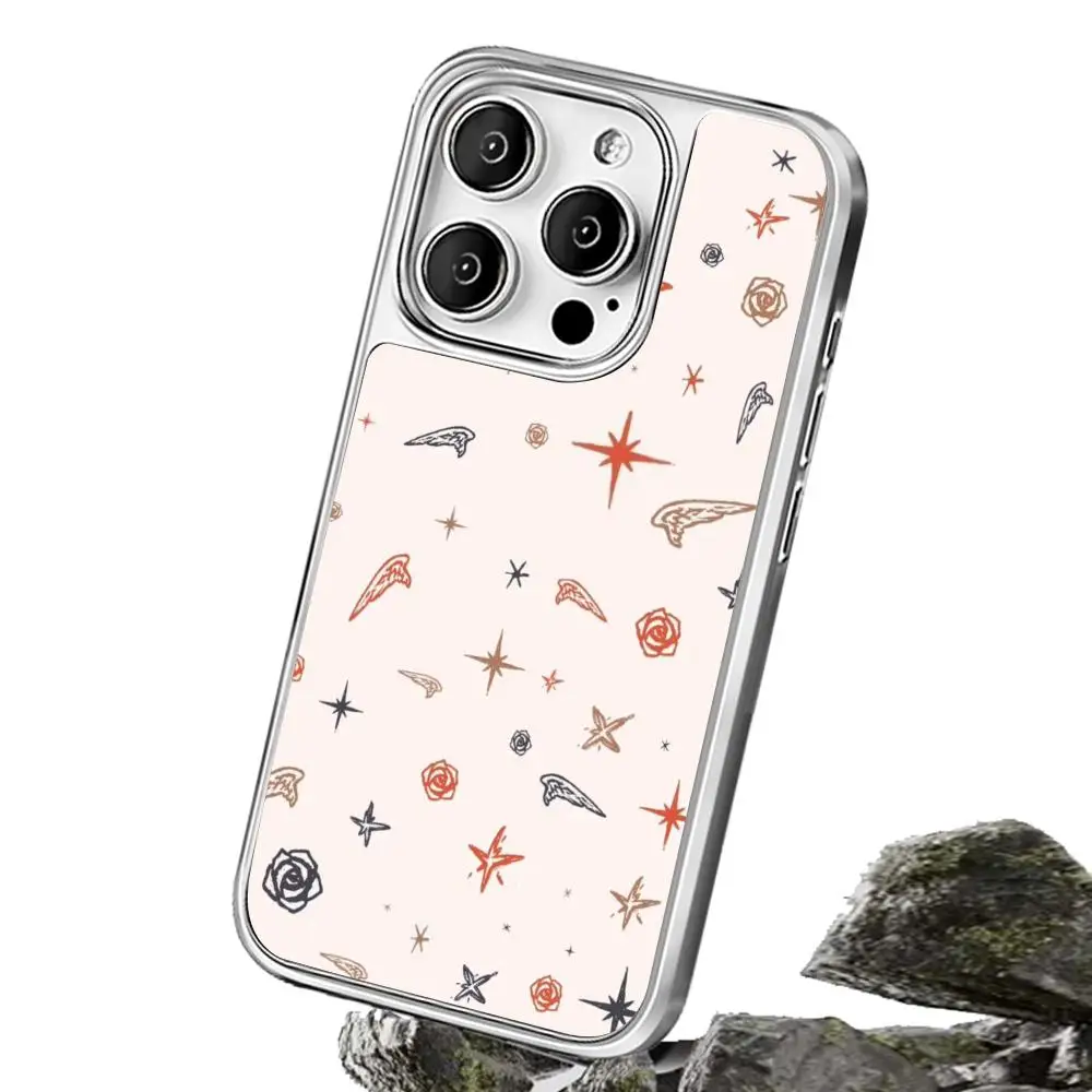 Фото Чехол для телефона с рисунком TxT завтра и крутого человека для iPhone 16, 15, 14, 13, 12, 11 Pro Max, защитный чехол из овчины с серебряными краями №5