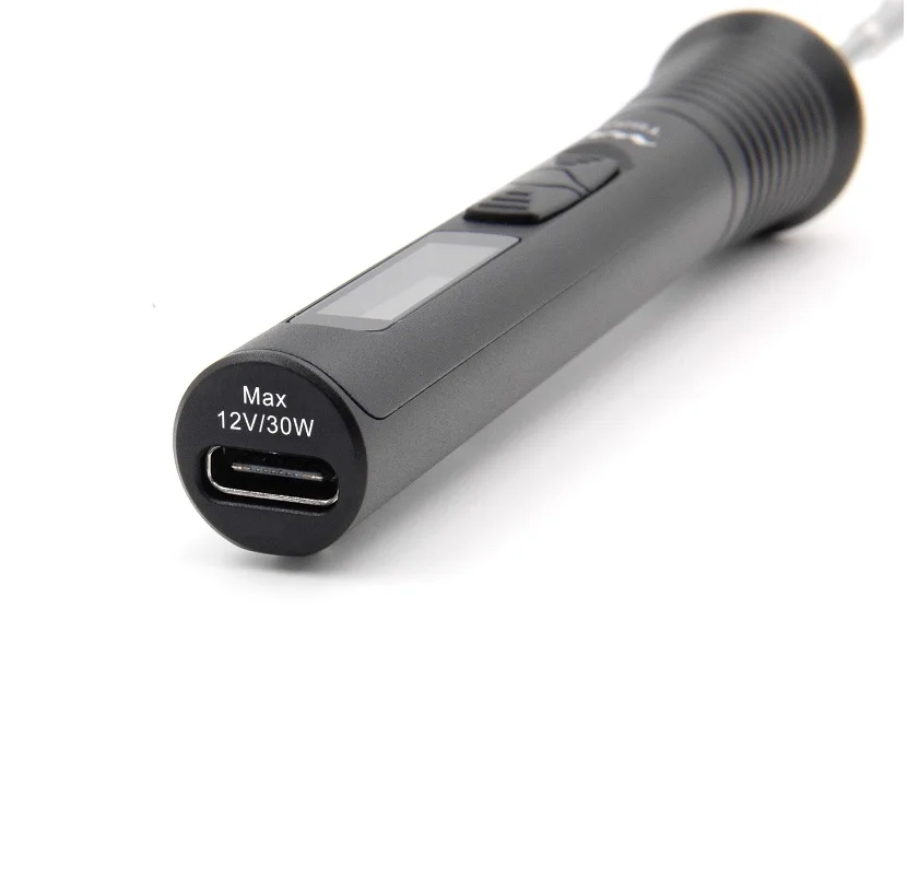 Фото Оригинальная мини-электрическая паяльная станция TS80Pmore TS80P OLED USB Type C, программируемая цифровая паяльная станция STM32, чип PD2.0 QC3.0 №3