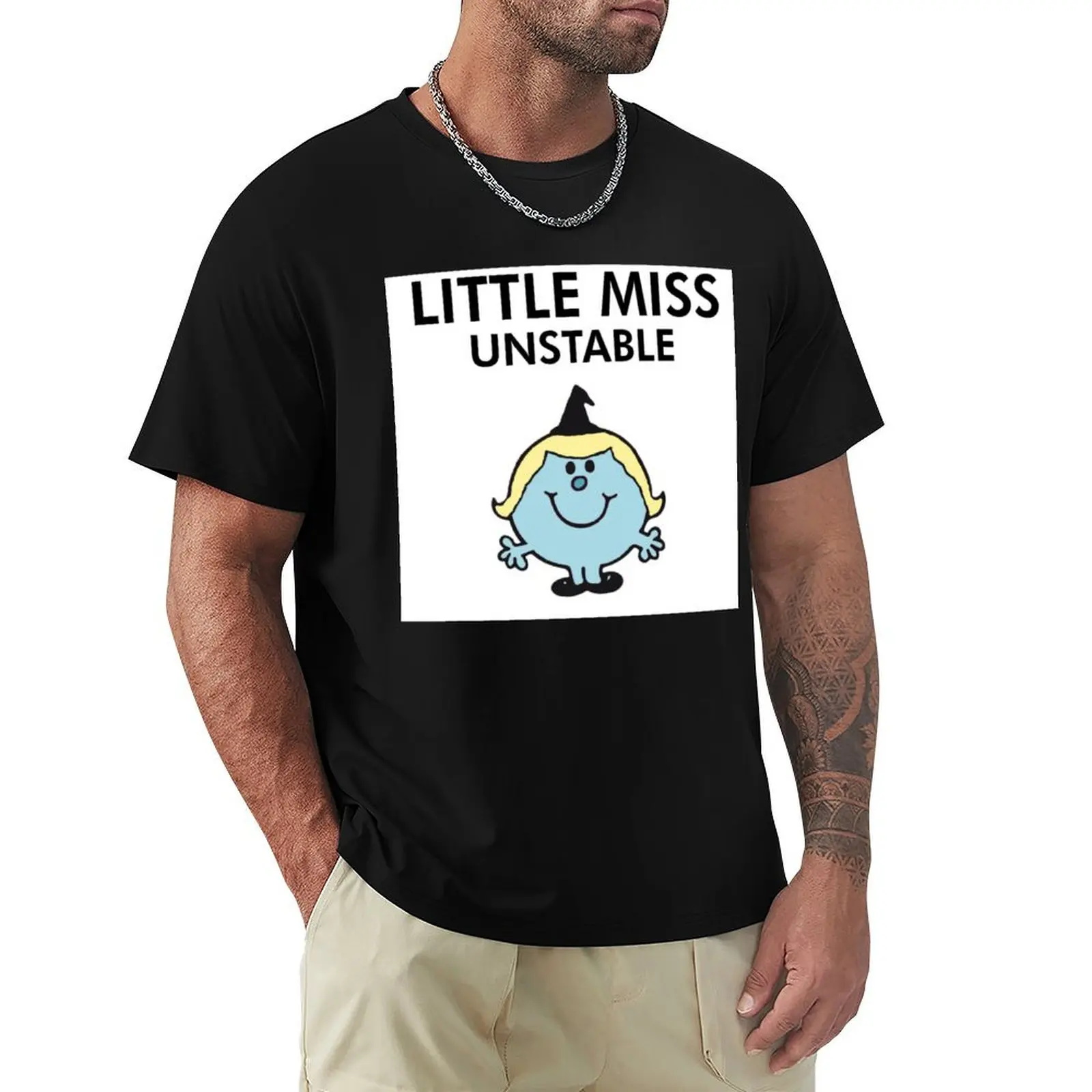 Футболка Little Miss Unstable для мальчиков с животным принтом, спортивные рубашки для фанатов, мужские рубашки для тренировок