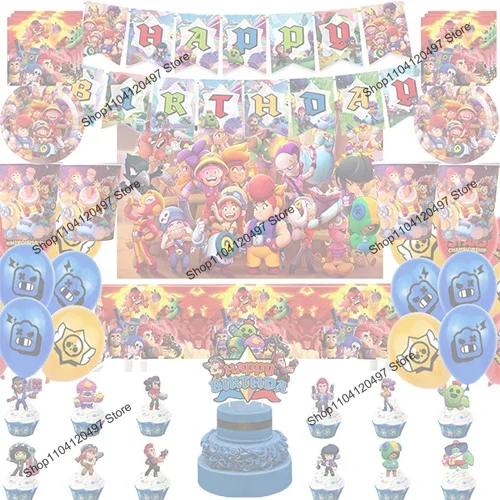 Cosplay Game Theme Birthday Scene decay 12inch Latex lottery Party Banner Cake Flag