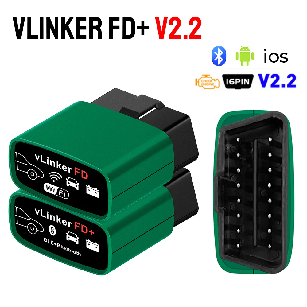 J2534 ELM327 OBD 2 сканер Bluetooth-совместимый 4,0 WIFI для Ford для FORScan Code Reader vLinker FD + V2.2 автомобильные диагностические инструменты