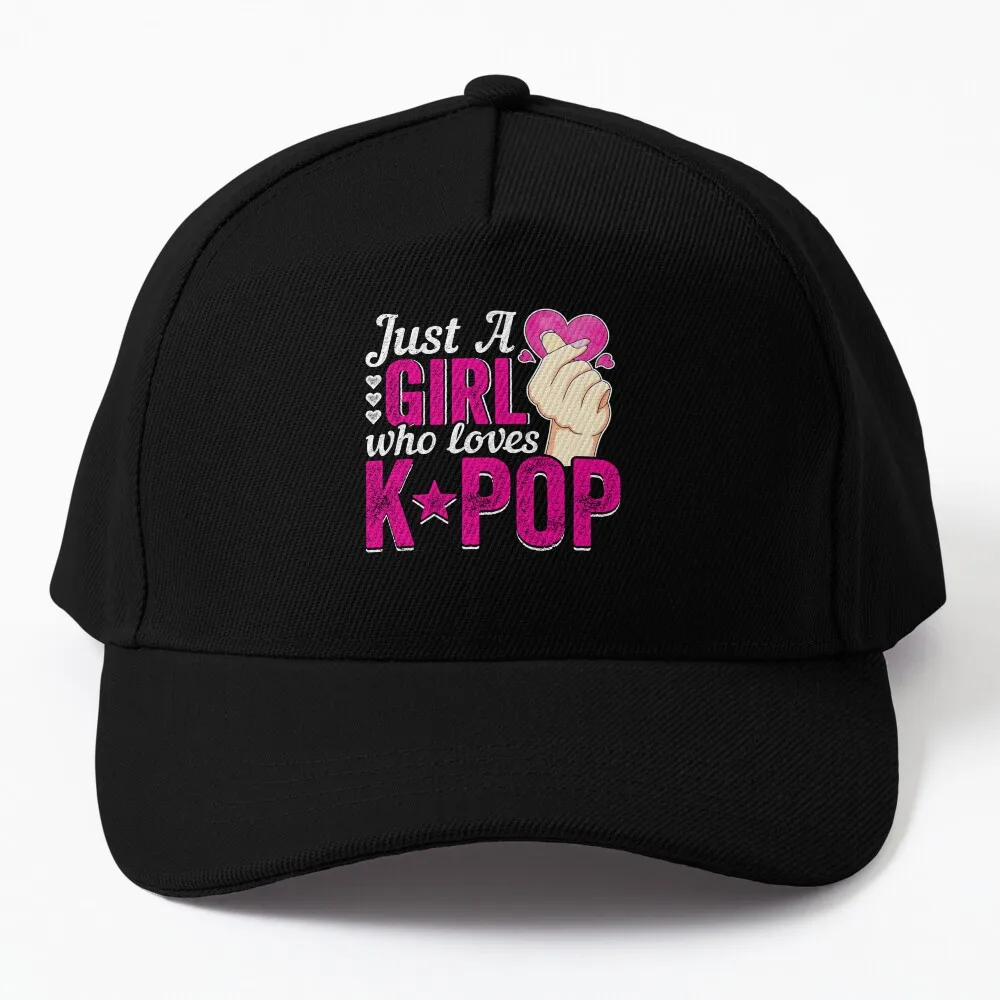 Симпатичная K-pop бейсболка для девочек-подростков с надписью Just A Girl, которая любит Kpop, икона, Солнцезащитная шляпа для детей, кепки для рыбалки, женская и мужская шляпа