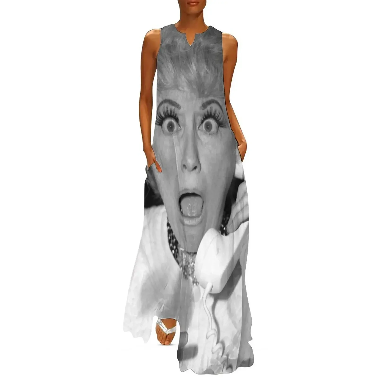 PHYLLIS DILLER Длинное платье, роскошные вечерние платья, платье с длинными рукавами 2025, платья, платье