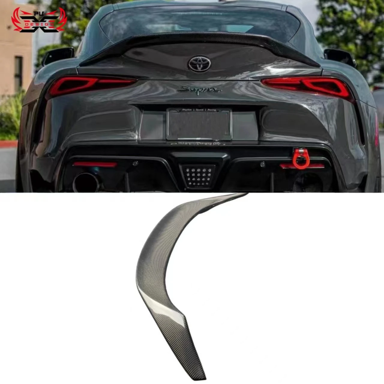 TRD стиль углеродного волокна задний спойлер багажник спойлер крыло для Toyota Supra A90 A91 комплект кузова аксессуары