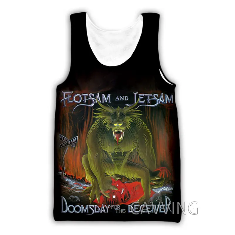 CAVVING топы на бретелях Flotsam и Jetsam Rock с 3D принтом, жилет в стиле Харадзюку, летняя майка, рубашки, уличная одежда для мужчин и женщин