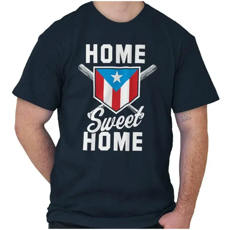 Puerto Rico Home State Baseball Pride Flag Женская или мужская футболка с круглым вырезом Футболка