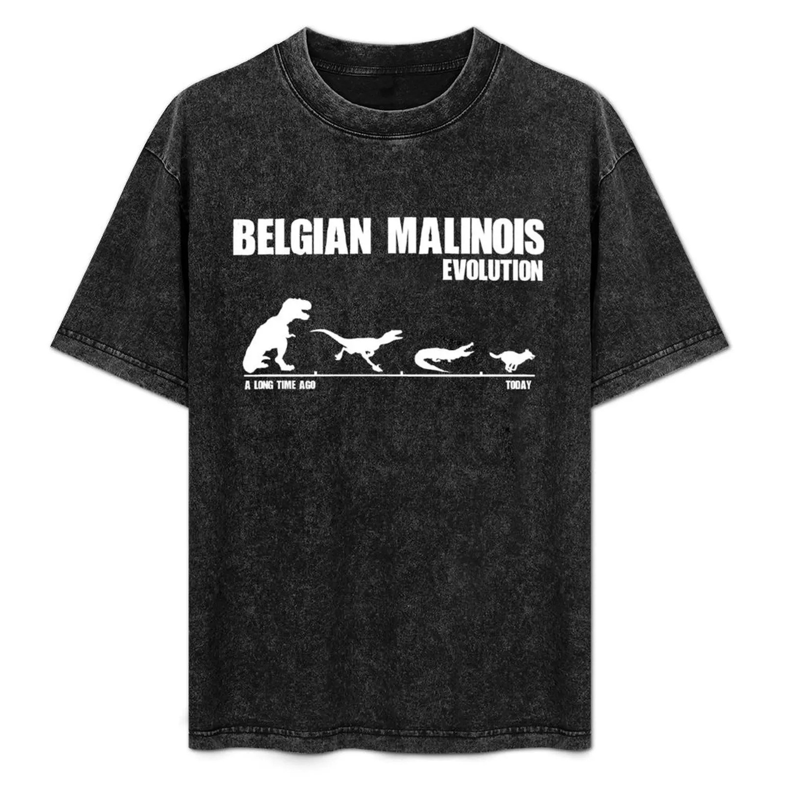 Бельгийская подарочная футболка Malinois Evolution-Maligator Maliraptor, футболка большого размера, уличная одежда, мужская одежда больших размеров