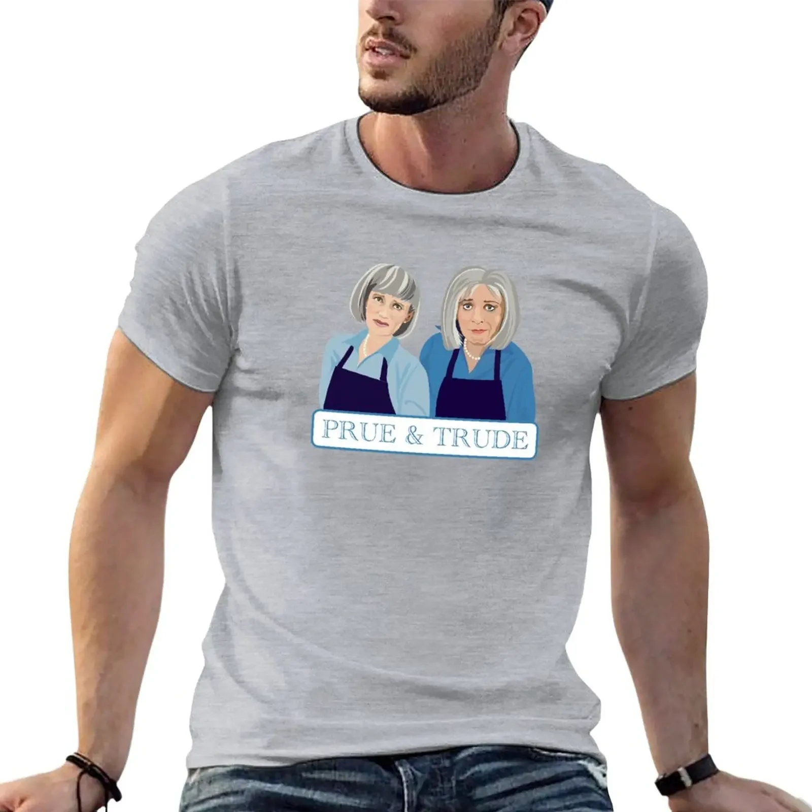 Prue & Trude TITLE, Kath и футболка с изображением Kim винтажная одежда, аниме одежда, большие размеры, Мужская футболка