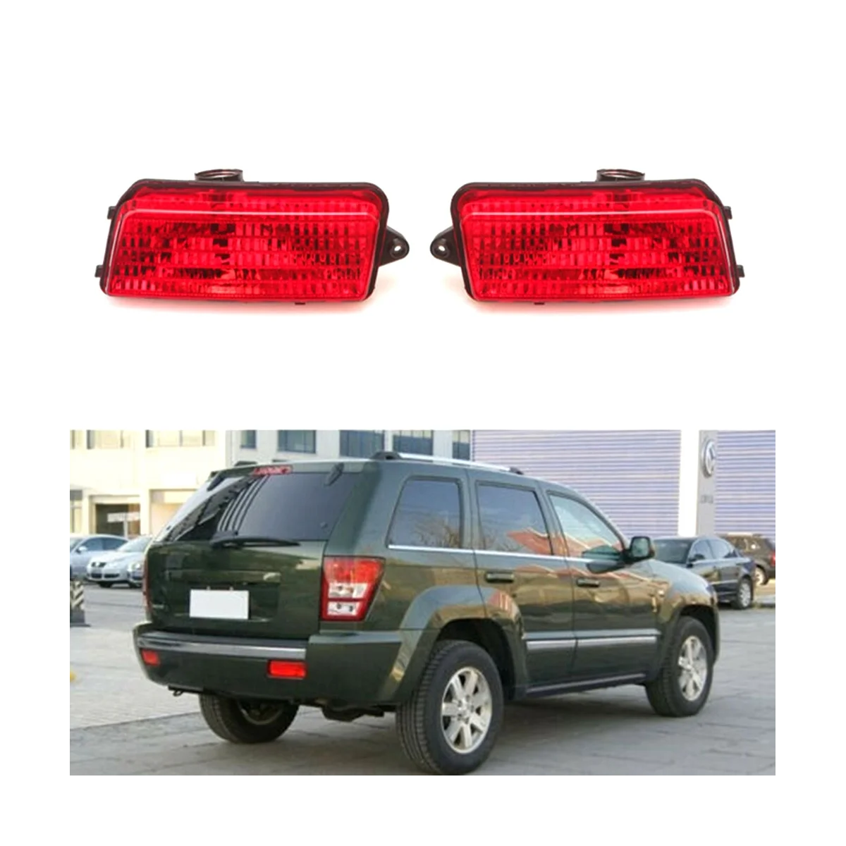 Фото Задний бампер для Jeep Grand Cherokee 2005-2009 55156102AA 55156103AA, 1 пара №3