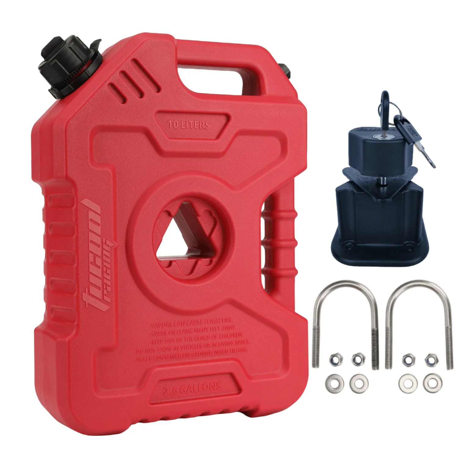 Бензобак Tucool Racing 10L подходит для большинства автомобилей, внедорожников и мотоциклов с кронштейном