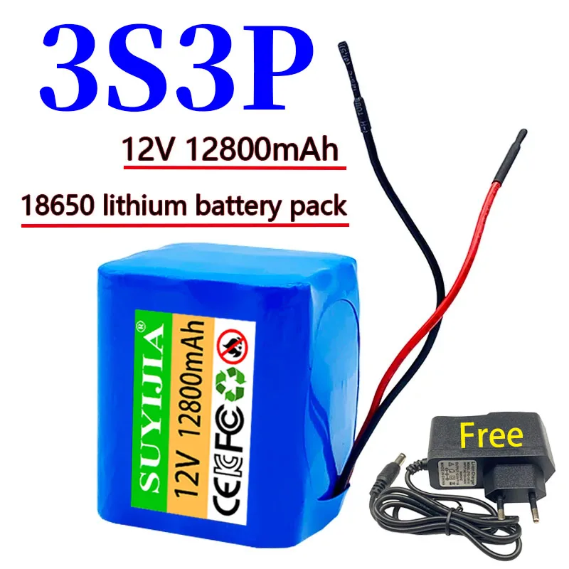 Новый встроенный литий-ионный аккумулятор 18650 3S3P BMS 12 В 12800 мАч 12,6 В 18650 с проводом (3-6 А) для электроинструментов портативного устройства